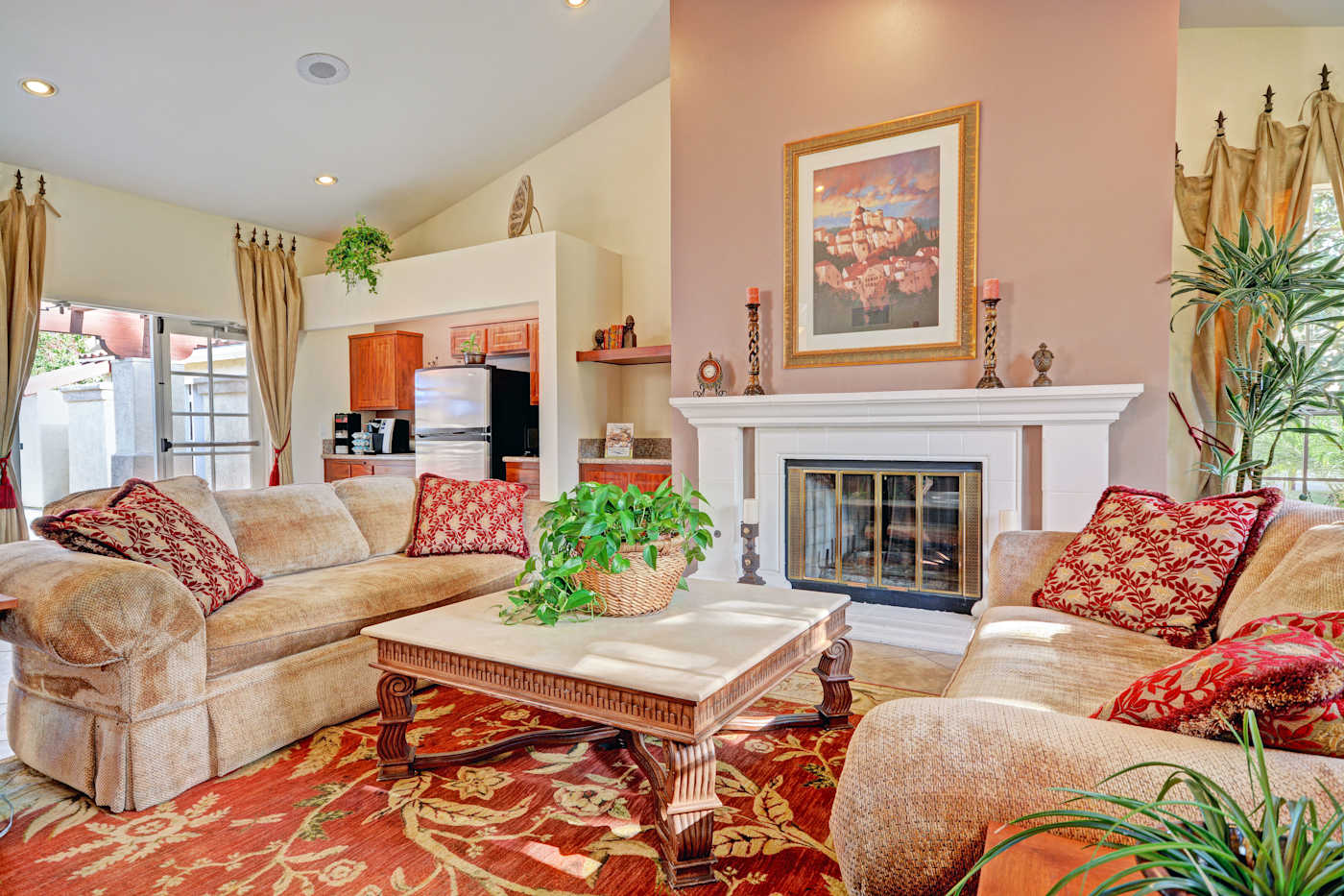 Central Park La Mesa — Living Room Fireplace