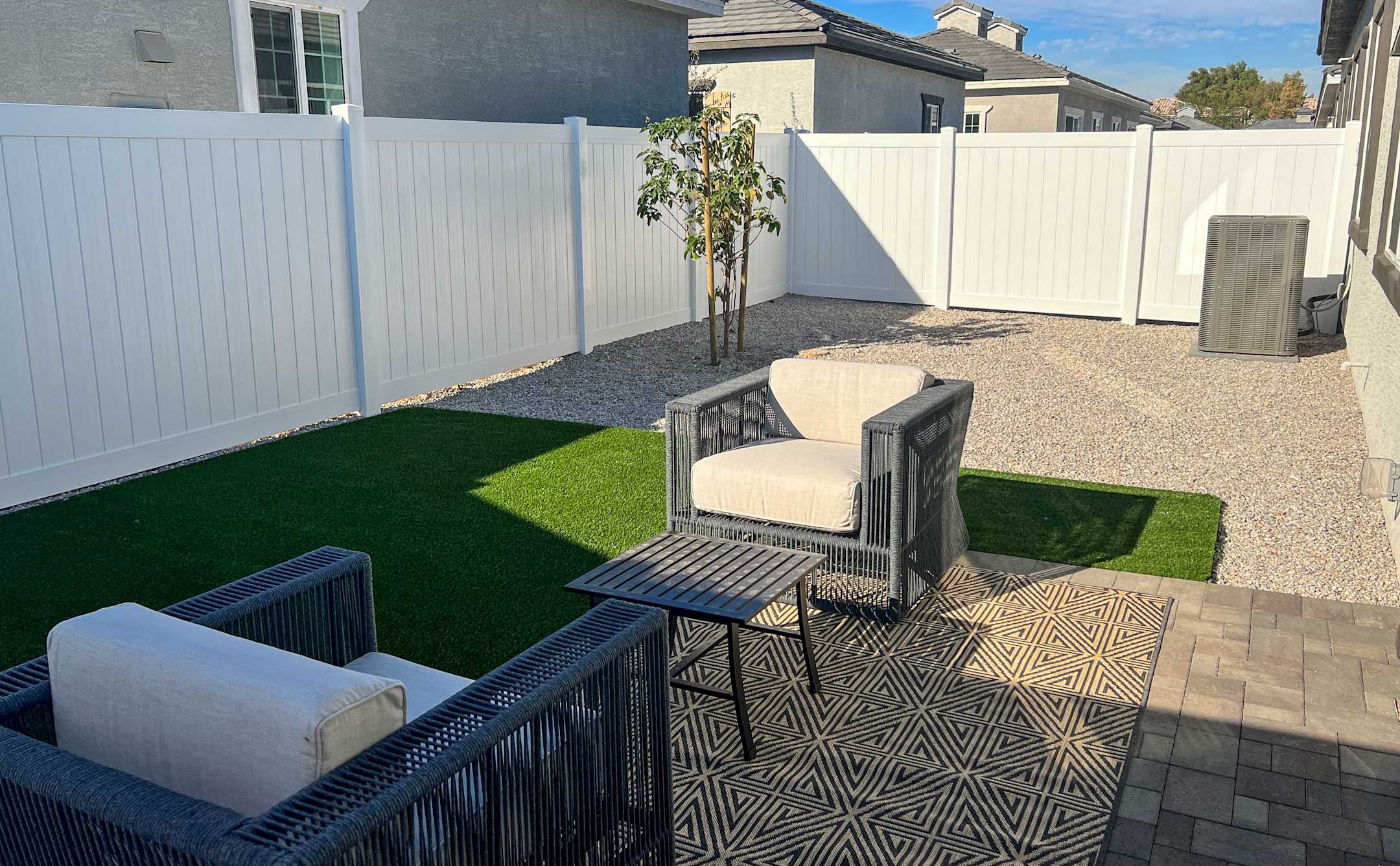 Shared outdoor space at Zora Encanto.