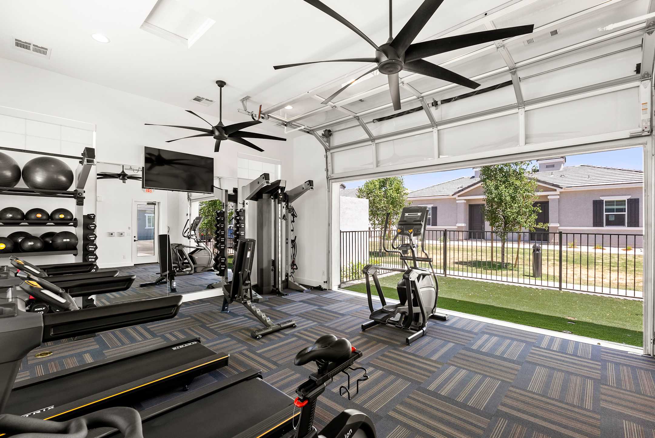 Fitness room at Zora Encanto.
