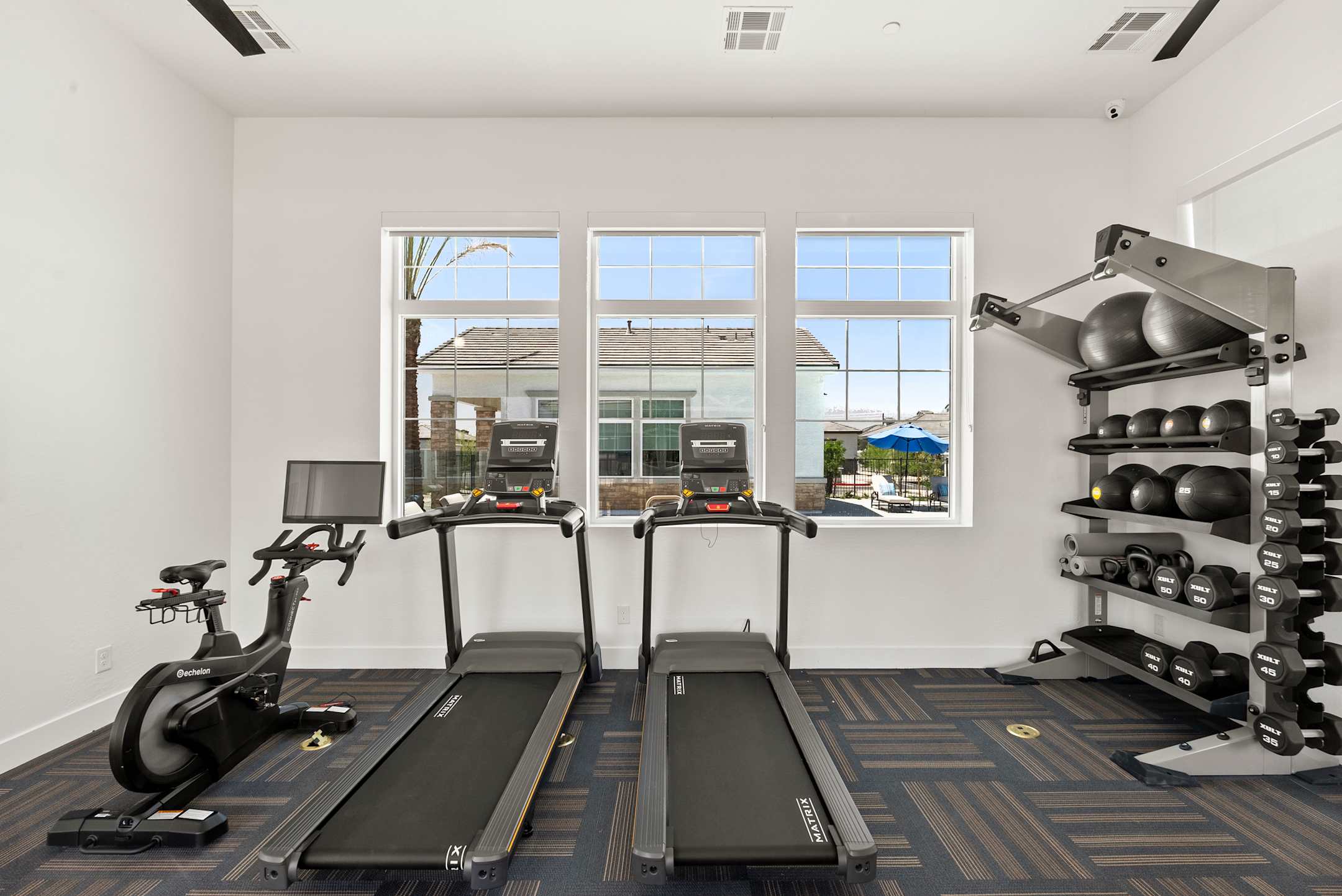 Fitness room at Zora Encanto.