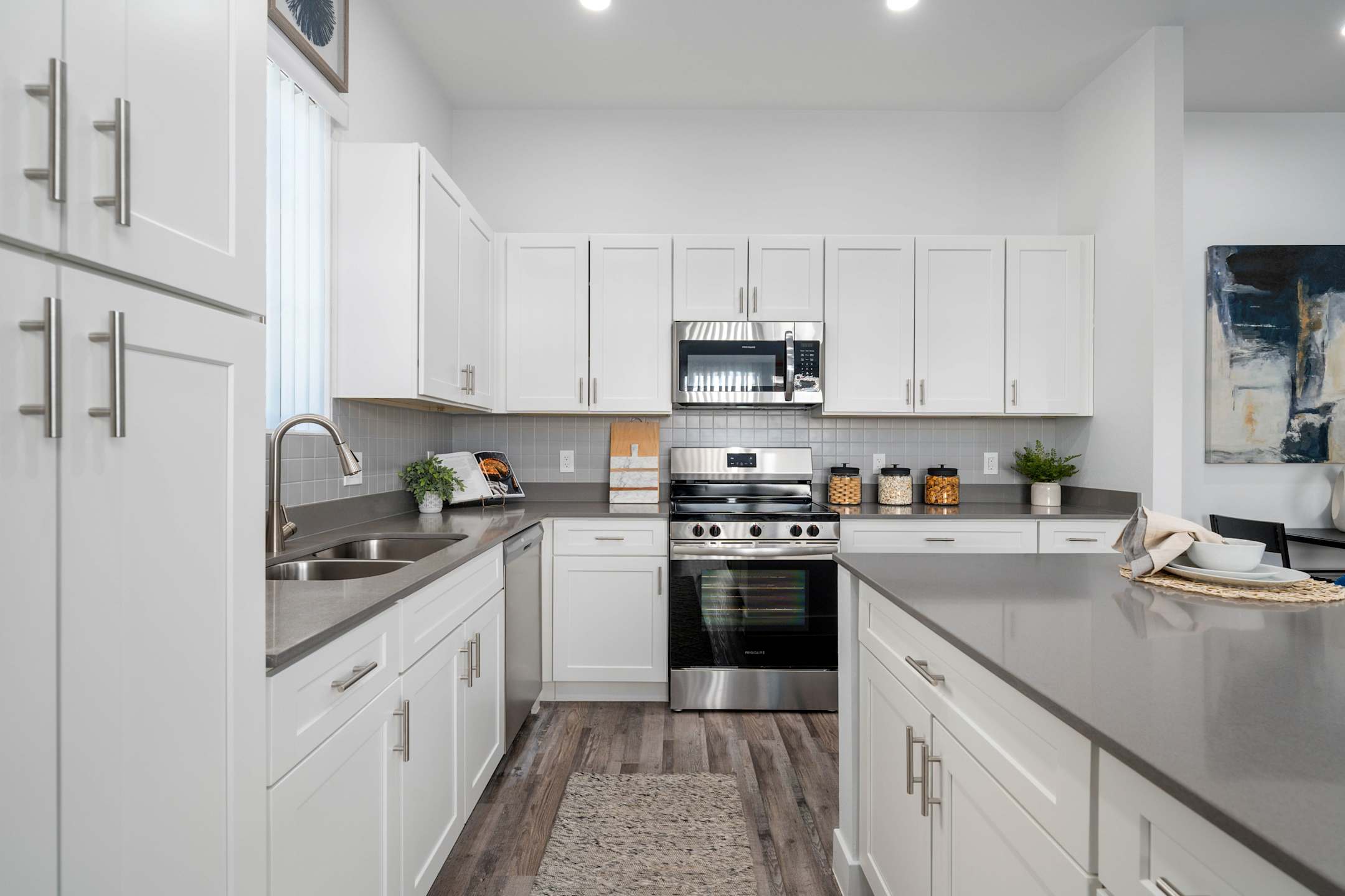Apartment kitchen — representative home at Allero 59.