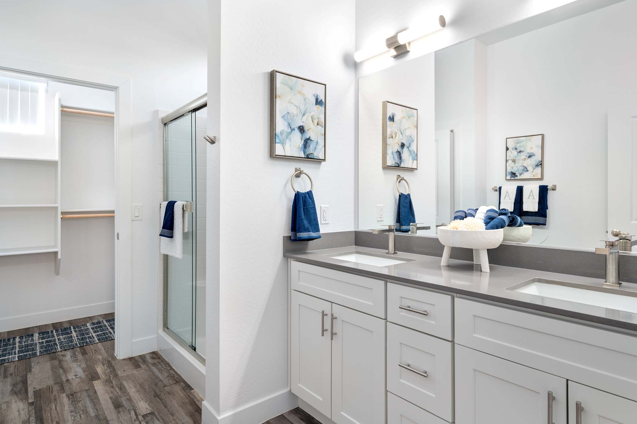 Apartment bathroom — representative home at Allero 59.