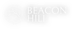 a logo against a black background with the words beacon hill