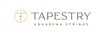 A logo with the text "TAPESTRY" and "AQUARENA SPRINGS" is displayed on a green background.