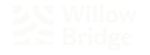 the logo for willow bridge with the words willow bridges on a green background