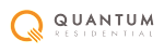 a green background with an orange logo and the words quarantine residential