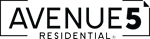 A green sign that says Avenue 5 residential.