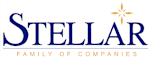 The image is a logo for a company named Stellar, which is a family of companies.