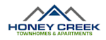 The image is a logo for Honey Creek Townhomes & Apartments.