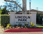Property Sign at Lincoln Park Apartments, Corona California