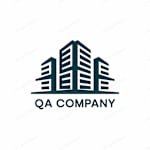 A logo for QA Company features a stylized building.