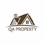 A logo for QA Property featuring a stylized house.