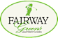 A logo for Fairway Greens Apartment Homes featuring a golfer.
