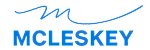 The image features the word "MCLESKEY" in blue text with a blue squiggly line above it.