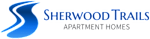 The image is a logo for Sherwood Trails Apartment Homes.