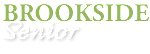 Brookside Senior Apartments logo with green and black text.