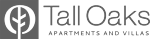 The image is a logo for Tall Oaks Apartments and Villas.