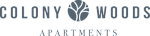 Colony Woods Apartments logo with a tree icon.