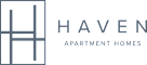 A green poster with the words "HAVEN Apartment Homes" written on it.