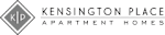 Kensington Place Apartment Homes logo with a grey diamond shape.