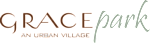 The image displays the name "Grace Park" in a stylized font, with the tagline "An Urban Village" beneath it.