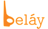 The image shows a stylized text logo with the word "beláy" in orange color.