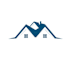 A blue house logo with a chimney on the roof.