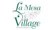 a logo with the words la mesa village apartments