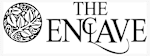 A logo with a circular emblem and the words "The Enclave" written below it.
