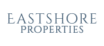 a green background with the words east shore properties on it