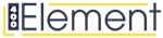 A graphic with the word "Element" and a yellow line underneath it.