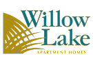 the logo for wilow lake apartment homes