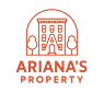 A logo with a building and headphones with the text "ARIANA'S PROPERTY".