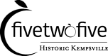 A logo with the text "fivetwo five" and "Historic Kempsville" beneath it.