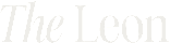 The image displays the words "The Leon" in white text on a black background.