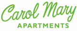 The image is a logo for Carol Mary Apartments.