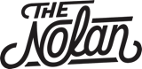 The Nolan logo is displayed in black on a green background.