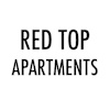 the logo of red top apartments in black text on a white
