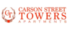 the logo for carson street towers apartments