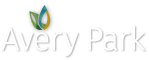 the logo for avenue park with a flower and the word avenue park
