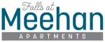 the logo for falls at mendocino apartments
