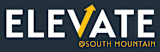 The image features the word "ELEVATE" in large white letters with a yellow upward arrow between the "E" and "A" on a dark background.