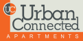 a graphic with the utc logo and the words urban connected apartments
