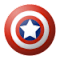 a red white and blue shield with a star in the middle