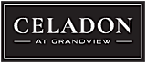 A sign that says "Celadon at Grandview" in white letters on a green background.