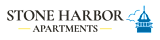 Stone Harbor Apartments logo with a lighthouse graphic.