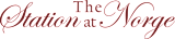 The image displays the text "The Station at Norge" in a decorative, cursive font.