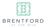 a green logo with the words brentford at the mile on it