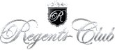 a black and white picture of the regents club logo