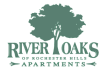 a logo for river oaks of rochester hills apartments